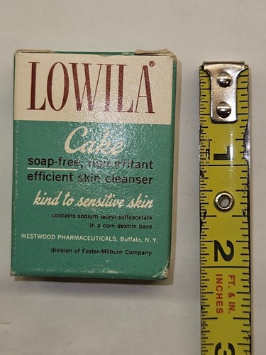 Lowila Cake Soap-Free Skin Cleanser, VTG 1950's,Physician Sample, 25 gms, Unused