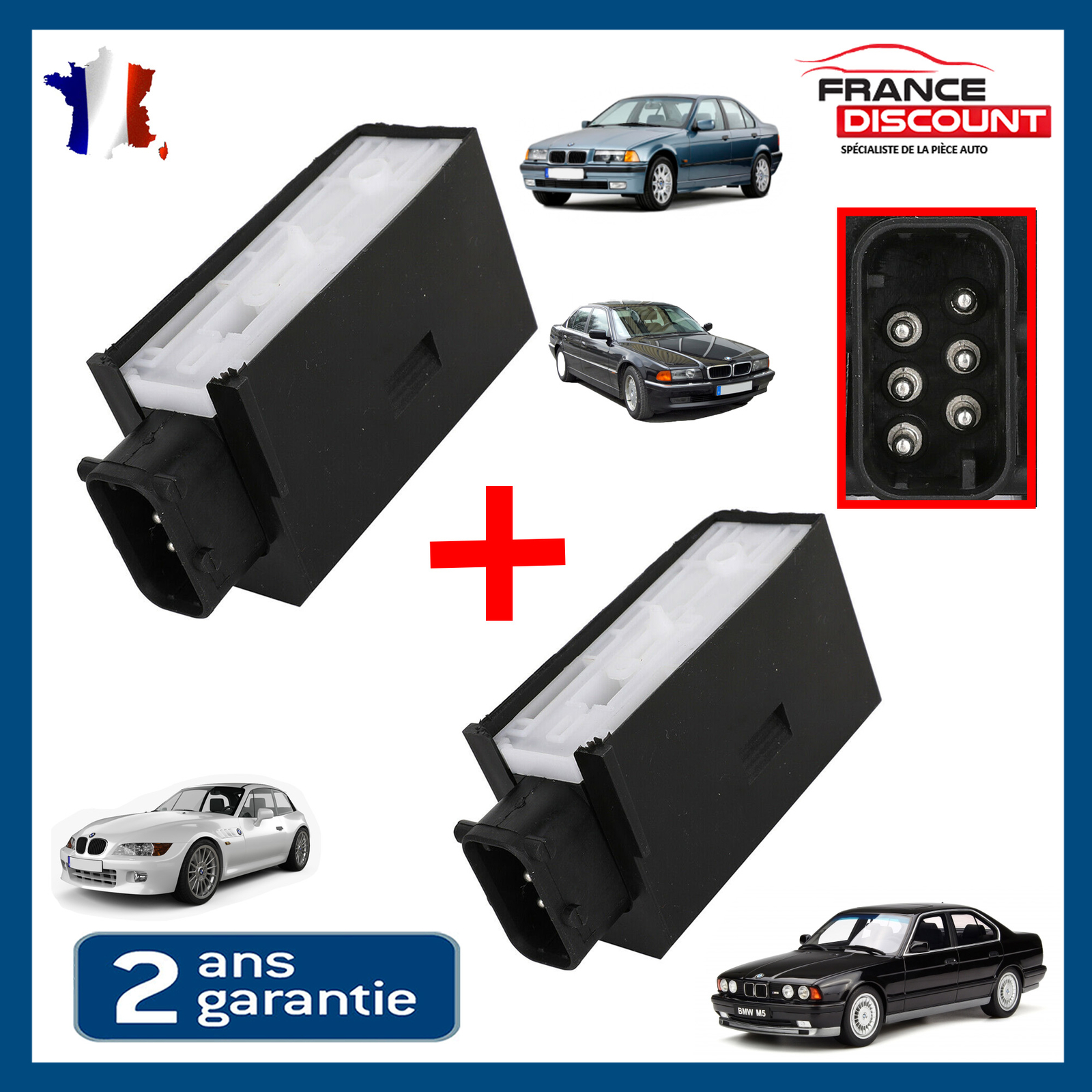 Moteur centralisation BMW lot de 2 serrures pour portière avant ou coffre