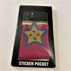No Boundaries Cell Phone Sticker Pocket Credit Card Holder Studded Star Glitter