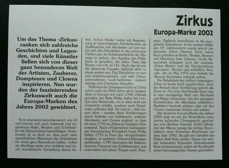 [SJ] Germany Circus 2002 Clown Elephant Balloon Children FDC (coin cover) - Image 4 of 4