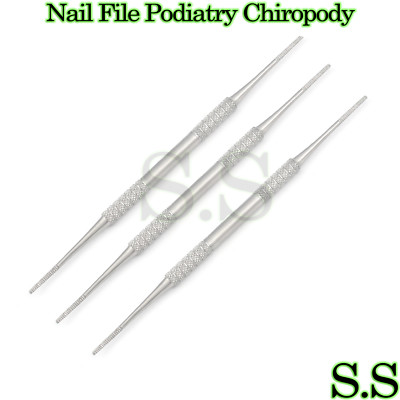 3 Pcs Nail File Podiatry Chiropody Instrument Double Ended Superior Tools