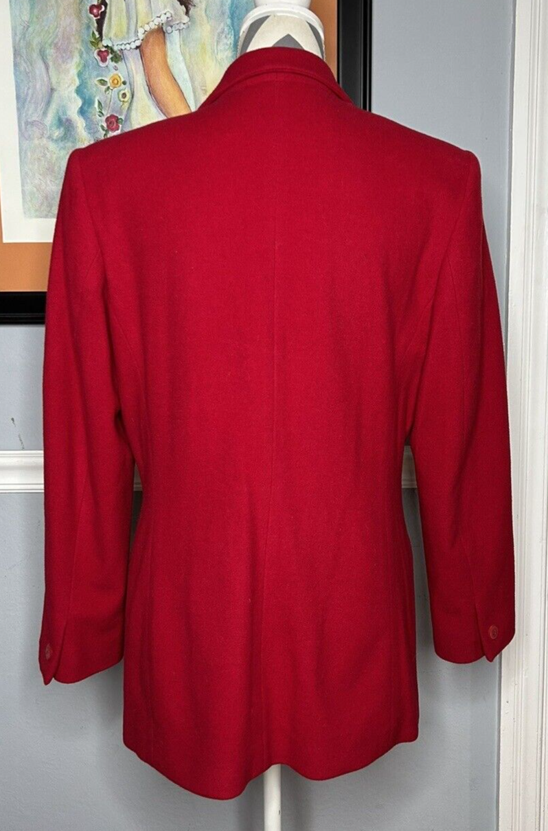 Courtenay Blazer Women’s Size 8 Red Wool Cashmere Single Button Classy