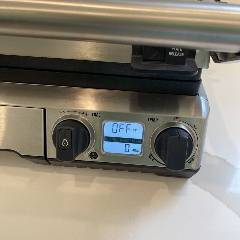 Breville BGR820XL Smart Grill Countertop Grill Panini Press Burger