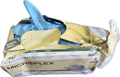 (1000) Ansell Microflex XCEED Nitrile Gloves Medium XC-310-M EXTREMELY UGLY BOX