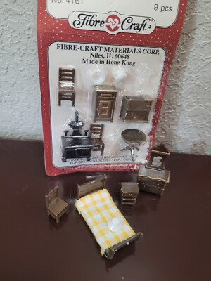 Fibre Craft Mini Furniture Bedroom & Kitchen. Never Used
