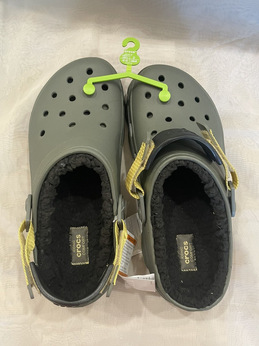 CROCS 207936-3J5 Unisex-Adult All Terrain Lined Clogs Dusty Olive