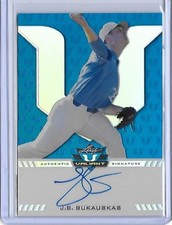 2017 Leaf Valiant Draft J.B. Bukauskas Blue Prismatic RC Auto 29/35 Diamondbacks