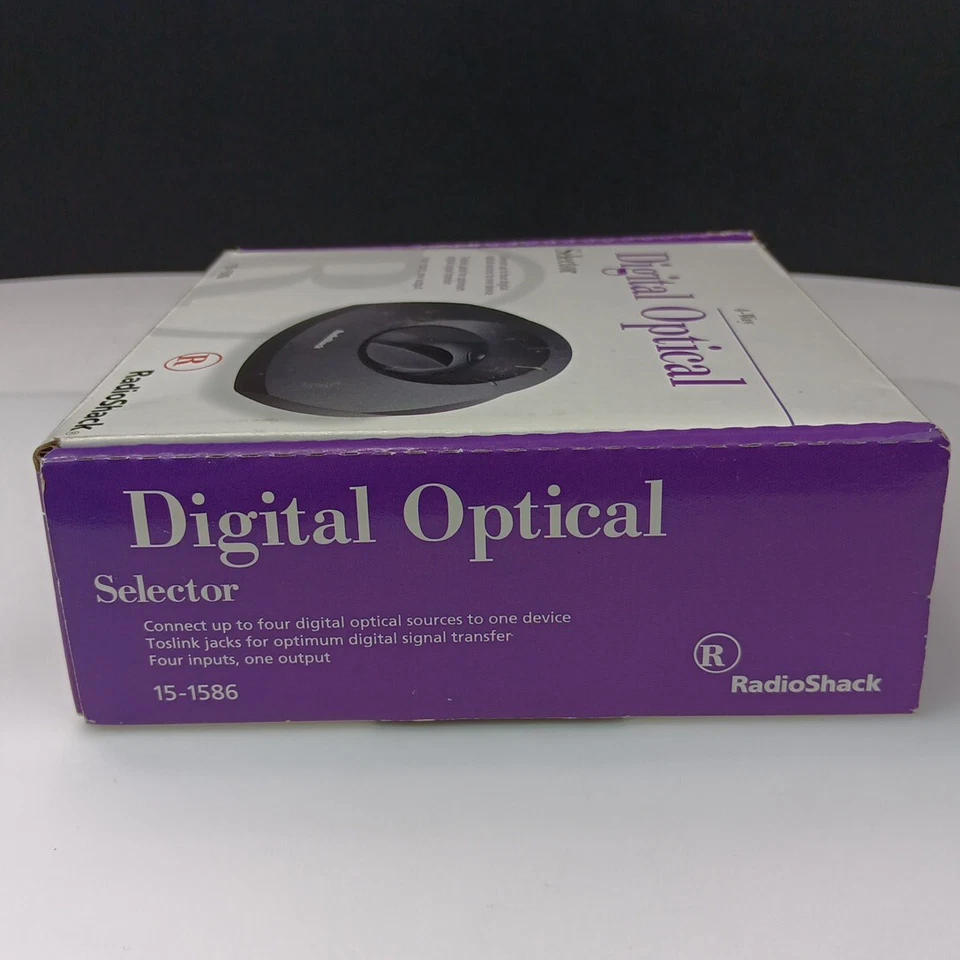 NEW RadioShack Toslink Digital Optical Selector 4 Inputs/ 1 Output  15-1586 - Image 3 of 4