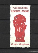 timbre  Publicitaire valenciennes exposition carpeaux 15- 26 septembre LDC