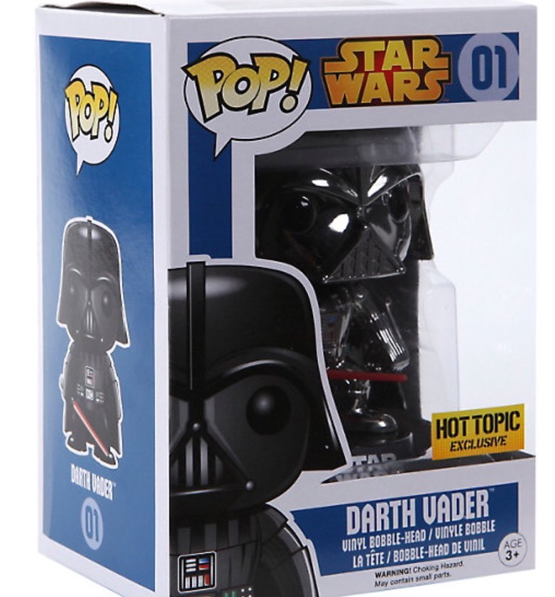 美品】Funko POP ダースベイダー #01 クローム銀 New Hot Topic Exclusive Funko Pop Star Wars Metallic Chrome