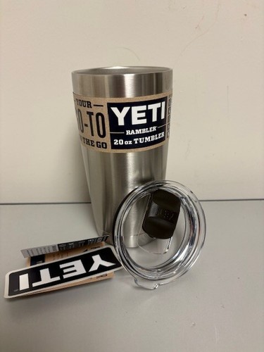 Stainless Steel YETI® 20 Ounce RAMBLER® - Authentic - Mag Lid - Picture 3 of 3