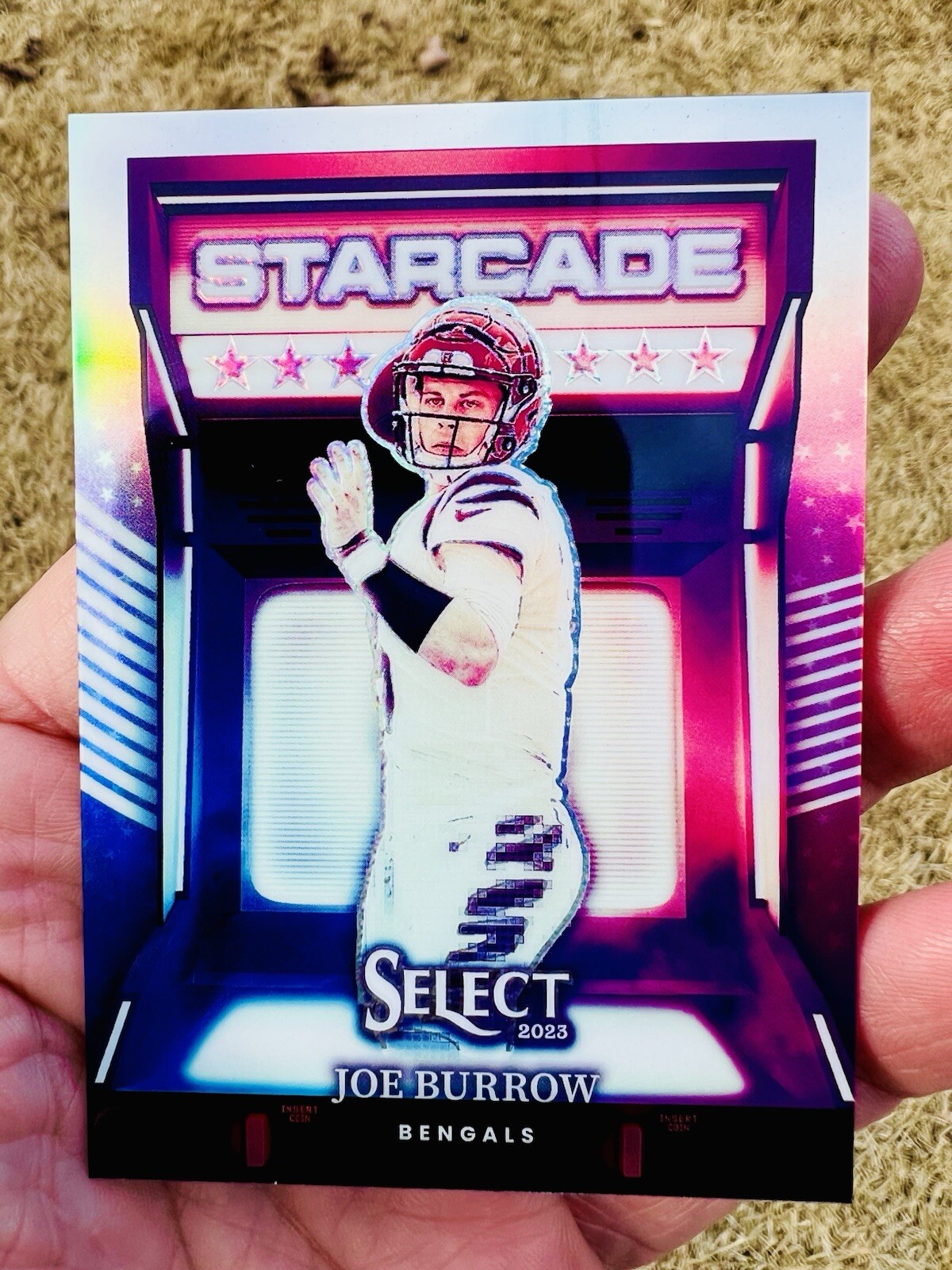 2023 Panini Select Starcade Prizm Joe Burrow Case Hit SSP Bengals
