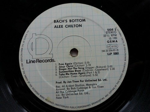 DISCO 33 giri - Alex Chilton – Bach's Bottom . 1981 - Germany - rock garage - Foto 5 di 6