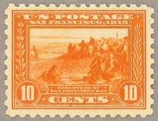 US Scott#404 Mint NH VF-XF  1914 Panama-Pacific 10c, perf 10, a beauty, no fault