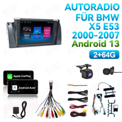 Für BMW X5 E53 2000-2007 Android 13 Autoradio GPS NAVI BT SWC 2G+64GB Carplay 