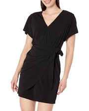 Michael Michael Kors Regular Petite Faux-Wrap Tie-Waist Dress L71423 Womens Sz M