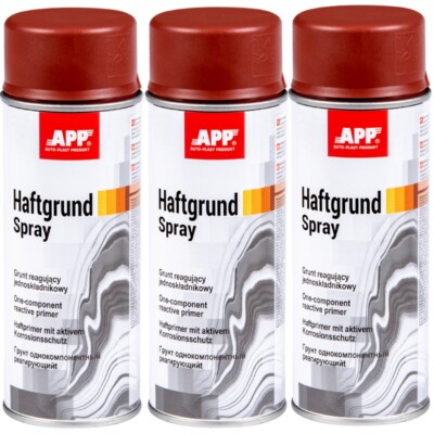 Korrosionsschutz Primer 3x 400ml Spray Grundierung Haftgrund Haftprimer Wash APP