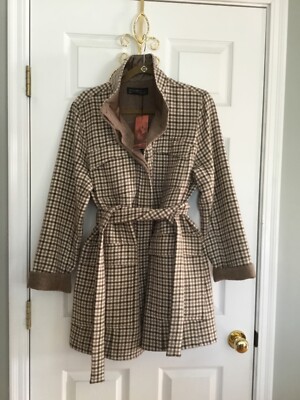 Peruvian Connection Ashmore Riding Jacket Size 12 Plaid New With Tags 