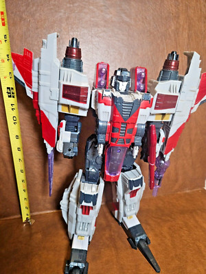 HUGE Transformers Cybertron Supreme Class STARSCREAM  15'' Tall 3 Weapons 2 Keys