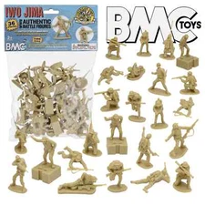 BMC WW2 IWO JIMA US Marines Plastic Army Men 36pc American Soldier Figures 1:32