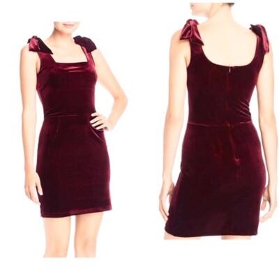 aqua burgundy velvet dress Genevieve Mini Dress main image 1