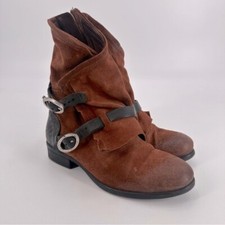 Miz Mooz Sydney Brown Suede Ankle Boots Size 36