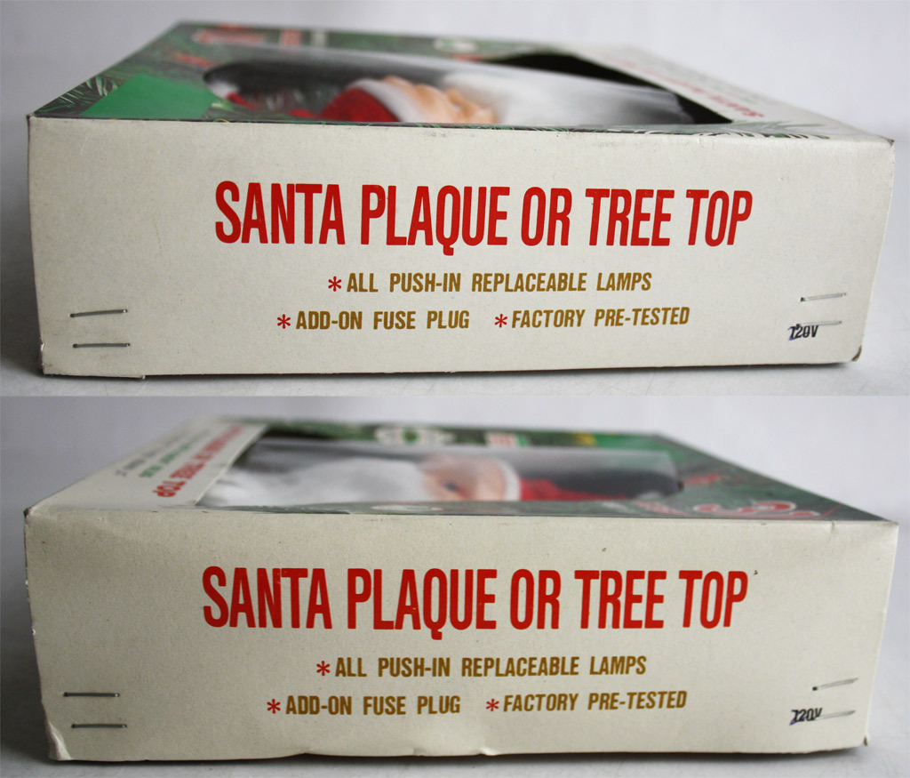 RARE VINTAGE 80'S CHRISTMAS SANTA TREE TOP 31 FLASHING LIGHTS 8