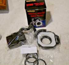 Bower SFDRF Digital Macro Ring Flash w/ 3 Adapters Owner's Manual NEW