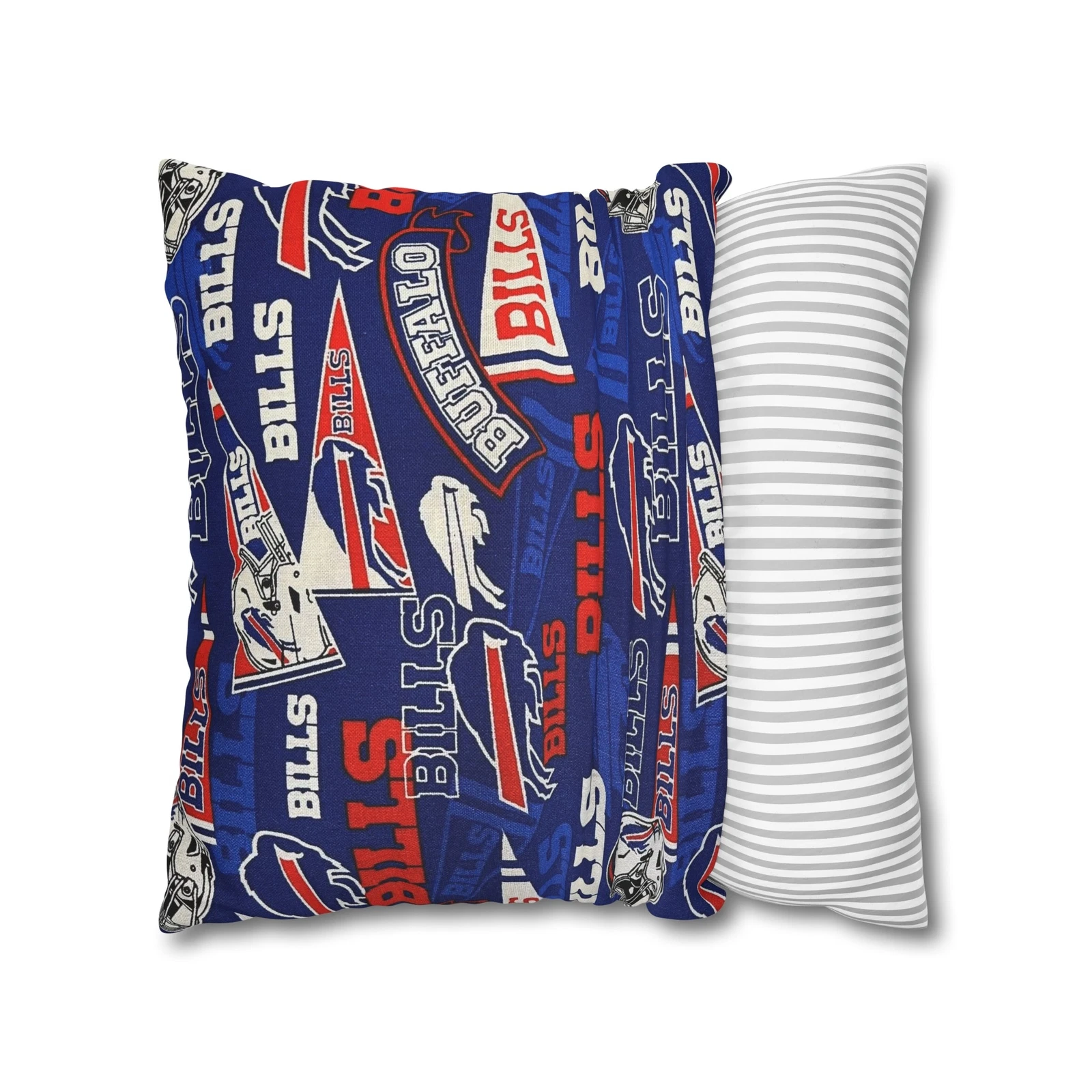 Buffalo Bills Spun Square Throw Pillowcase