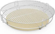 BBQ Cooking Grate System Flexible Cooking Rack with Heat Deflector, Fits for ...
