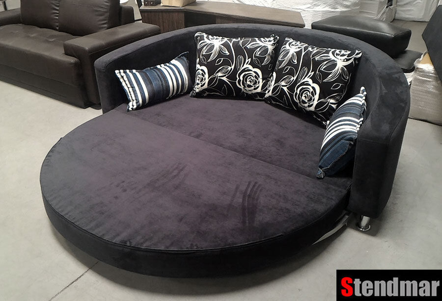 Modern Fabric Round Sofa Sleeper Bed