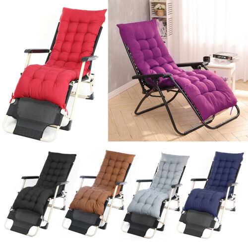 Sun Lounger Recliner Sofa Garden Chair Seat Pad Replacement Cotton Cushion Cover - Picture 4 of 46