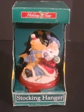 Holiday Time HEAVY STEEL Christmas Stocking Hanger for Shelf/Ledge with HOOK (B)