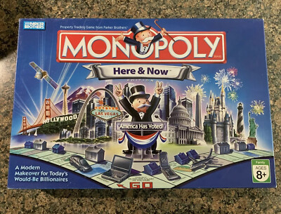 Factory Sealed 2006 Monopoly Here & Now Edition Board Game America has Voted