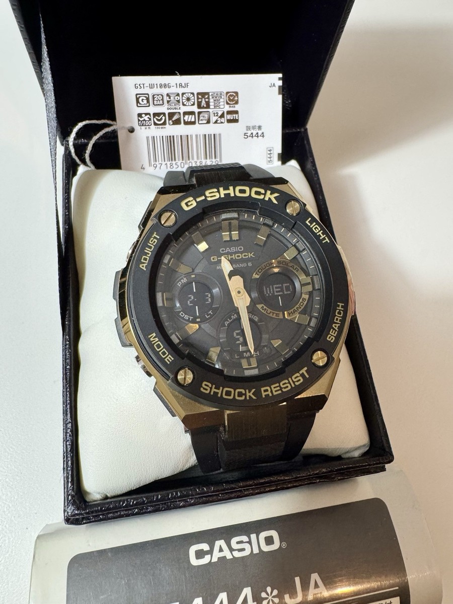 【お得品】G-SHOCK GST-W100G 1AJF ゴールド電波ソーラー Casio G-Shock G-Steel Men's Gold Watch - GST-W100G-1AJF | eBay
