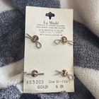 Vintage La Mode Shank Buttons Rose Flower In Gold Antique Finish Set Of 4 — photo 2