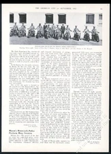 1933 Macon Georgia Police motorcycle squad photo vintage print article