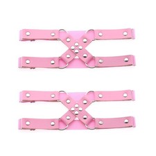 1 Pair Adjustable Leg Garter Belt Elastic Punk Cross Thigh Garters for Women
