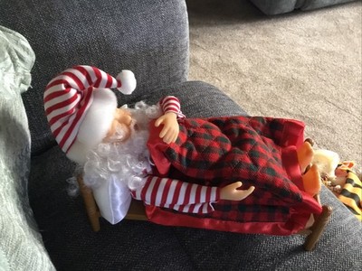Gemma Snoring Santa Claus In His Bed  Rare Vintage Hat Does Not Move 9 