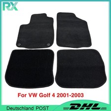 Schwarz Plüsch Autoteppiche Fußmatten für VW Golf 4 01-03 MK IV Limo Variant