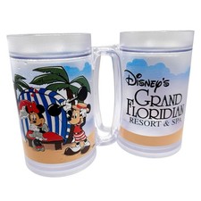 Vintage Disney's Grand Floridian Resort & Spa Freezer Mugs Cup Set Made in USA