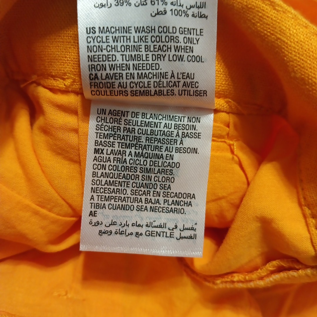 AND NOW THIS Hi Rise Pleated Linen Blend Bermuda Shorts Women XS Mango Orange thumbnail 10