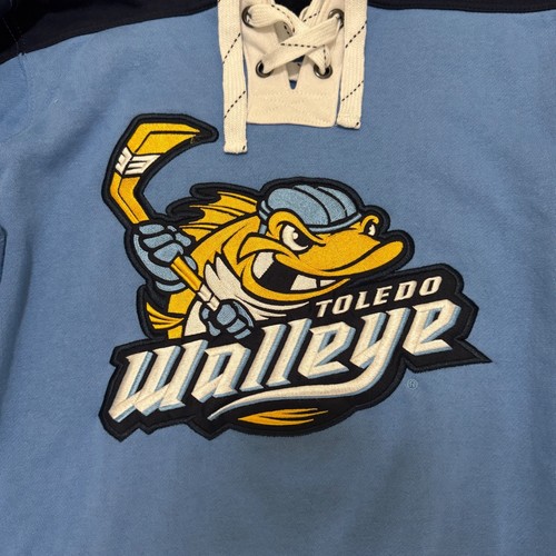 Toledo Zander Schnür Hoodie Damen Large blau genäht Jersey Kolosseum - Bild 4 von 10