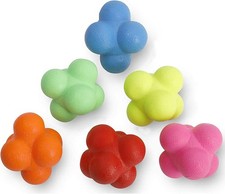 6 PCS Reaction Balls Rubber Reaction Bounce Balls for Hand-Eye Coordination, Agi