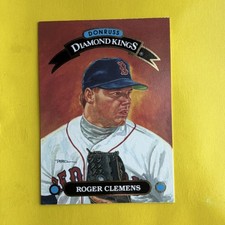 Donruss 1993 Diamond Kings Roger Clemens #DK-3 Boston Red Sox Baseball Card
