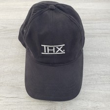 Vintage 1990s THX Logo Dad Hat Headshots by KC Caps Black Strapback Rare