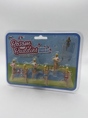 NPW Kohl's 6 Stück Bosom Buddies Getränkemarker Kunststoff bunt 2,25'' hoch