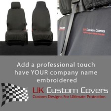 Fiat Doblo Vorne Seat Bezüge Inkl. Stickerei (2024 Ab) Schwarz 1199 Bem