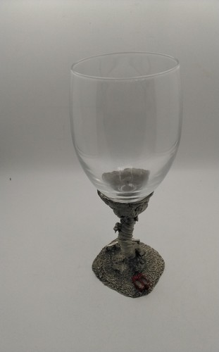 Vintage The Wizard Of Oz Land Of Oz Comstock Pewter Tornado Wine Glass Rare Wow
