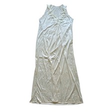 Vintage Long Nightgown Coquette Womens S Cream White Pink Ribbons Bow Lace
